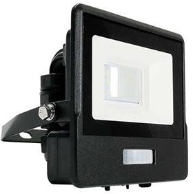 Lampe de chantier LED V-tac | 10w | 3000k | IP65 | avec capteur | corps noir - 9335200