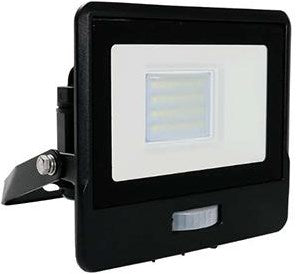 Lampe de chantier V-tac LED 20w 3000k noir avec capteur + entrée de câble - 9335210
