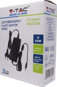 Driver LED V-tac 60w pour bandes LED 12v 4379330