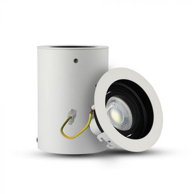 Spot en saillie V-tac orientable 50mm rond blanc=optimal - 5013450