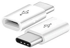 Adaptateur V-tac USB-C vers micro USB blanc - 9520110