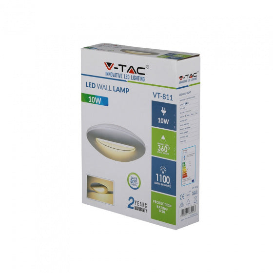 V-Tac Lamp VT-811 LED 10W 3000K 1100 LM 30 x 21,5 cm Blanc