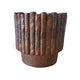 Ptmd pot de fleur elza marron 18x18x17cm