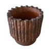 Ptmd pot de fleur elza marron 18x18x17cm