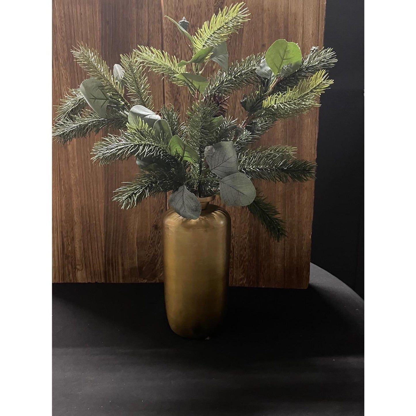 Countryfield bouquet artificiel picea euca h56cm 3 branches