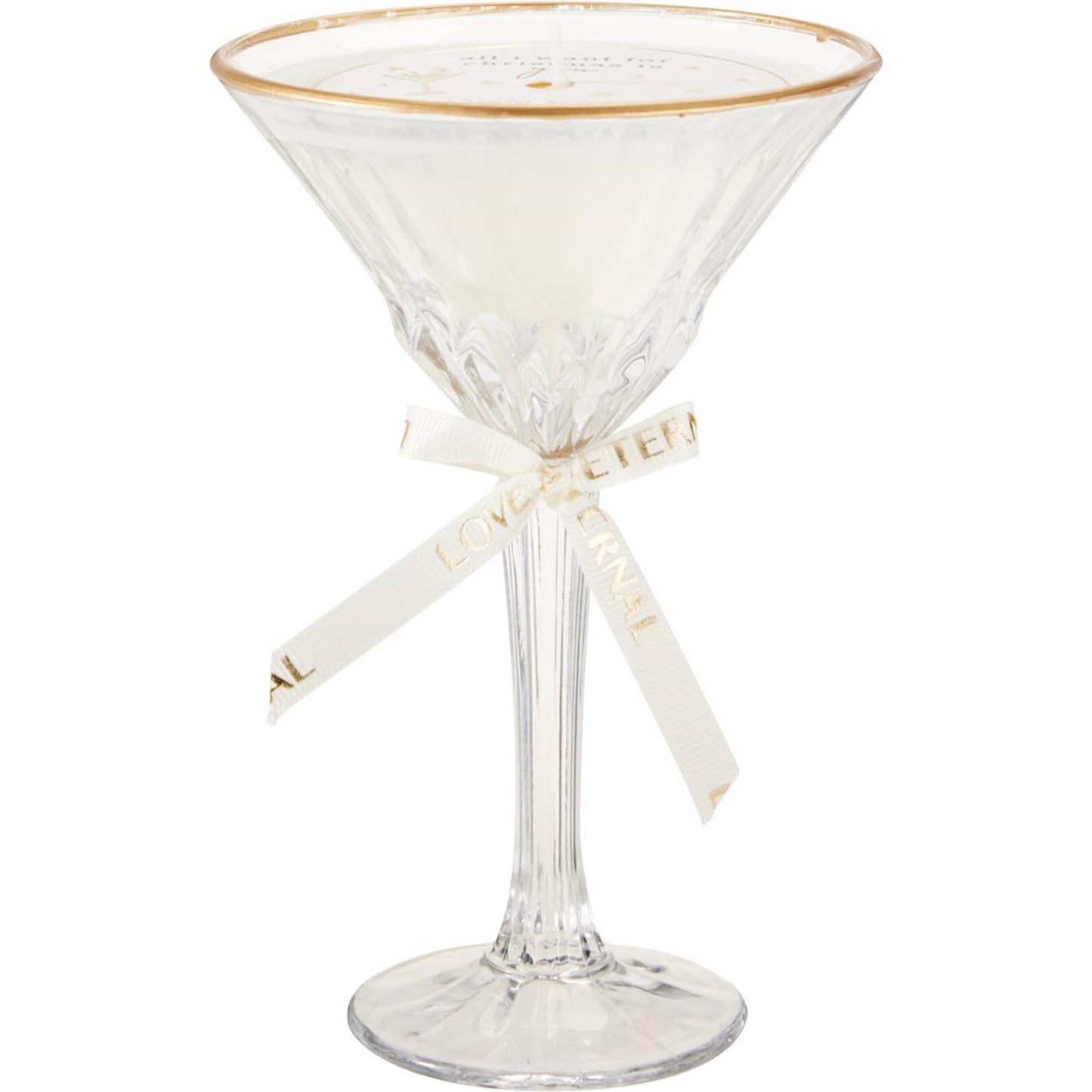 Bougie parfumée déco maison dans un verre à cocktail 11x17cm