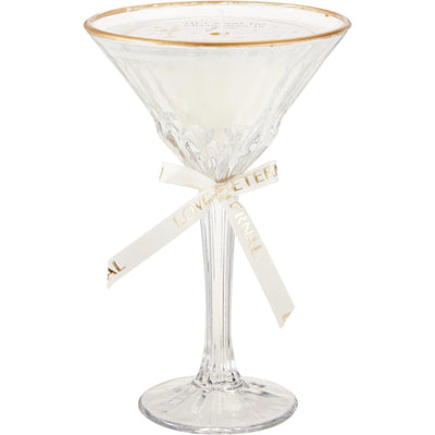 Bougie parfumée déco maison dans un verre à cocktail 11x17cm