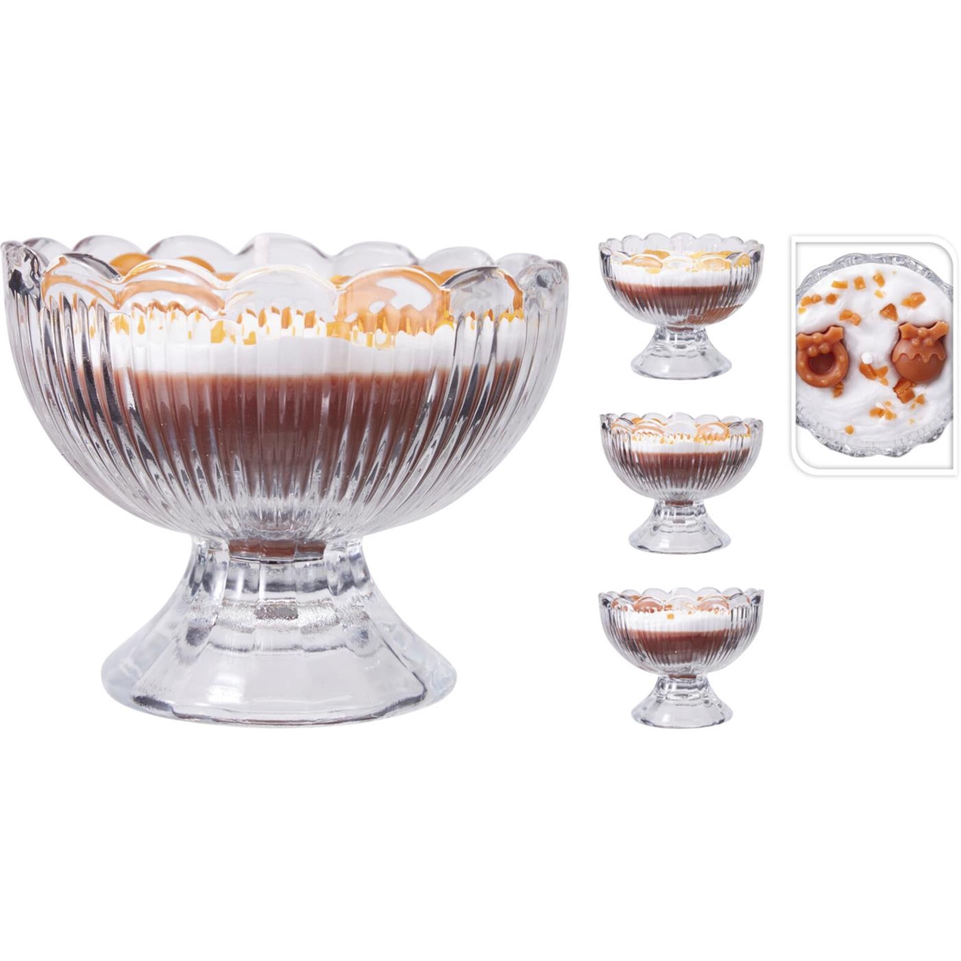 Bougie parfumée home stylisme en verre 7,5cm 3ass