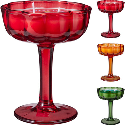 Bougie parfumée home stylisme en verre 13cm 3ass