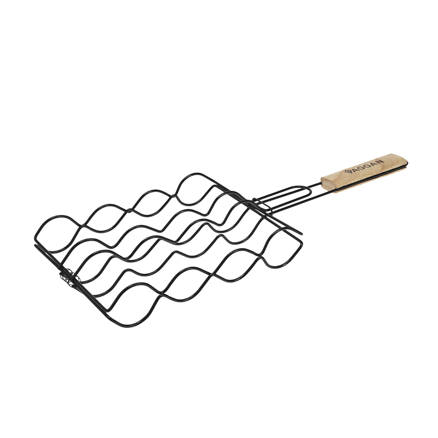 Vaggan barbecue grille à saucisses noir 26x31cm