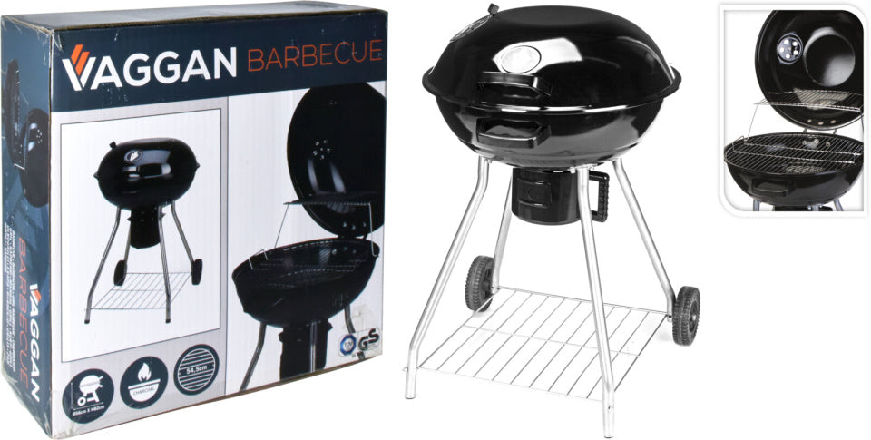 Barbecue de charbon de bois vaggan sur roues Ø 56 cm noir