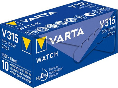 Varta 315 SR67 10 pièces en boîte