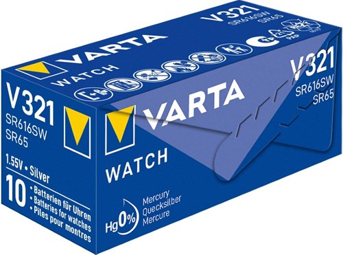 Varta 321 SR65 10 pièces dans une boîte