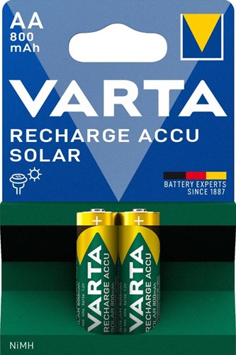 Varta pile aa 800ma blister 2 solaire 3311910