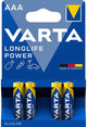VARTA AAA LR03 Mini Penlite alcaline par 4 pièces sur la carte