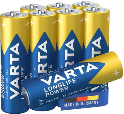 Varta Battery AA 4 + 4 Alcaline Longlife Power