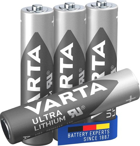 Varta lithium aaa 1,5 volts blis4 3015410