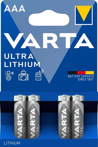 Varta lithium aaa 1,5 volts blis4 3015410