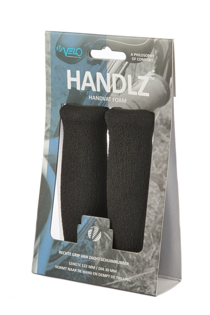 Mousse Velo Grips. Longueur : 125 125 mm. Noir