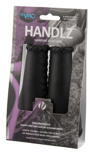 Poignée Velo Cuir Ergo 135 135mm Noir