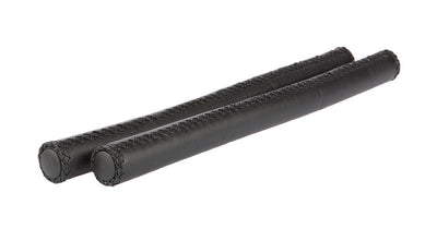 poignées de guidon en cuir 40 cm Ø22,2 mm noir par set