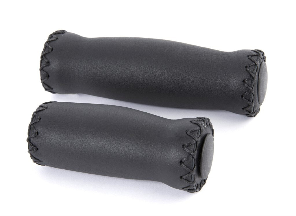 Poignée Velo Cuir 92 127mm Noir (paire)