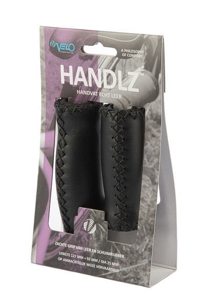 Poignée Velo Cuir 92 127mm Noir (paire)