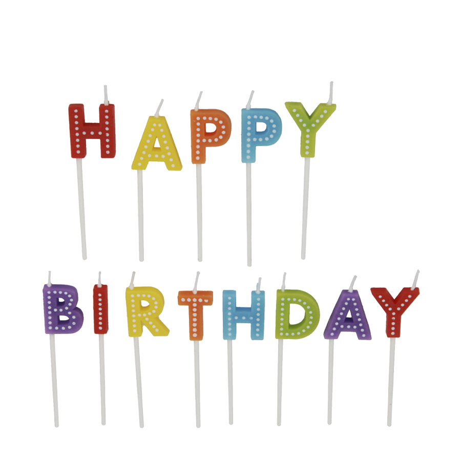 Bougies d'anniversaire joyeux anniversaire 13 pièces