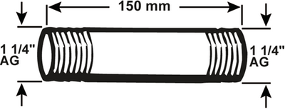 Raccord de tuyau Cornat galva mm 5 4 150mm (530) - vfb5305415
