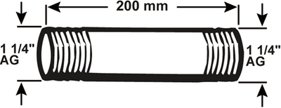 Raccord de tuyau Cornat galva mm 5 4 200mm (530) - vfb5305420
