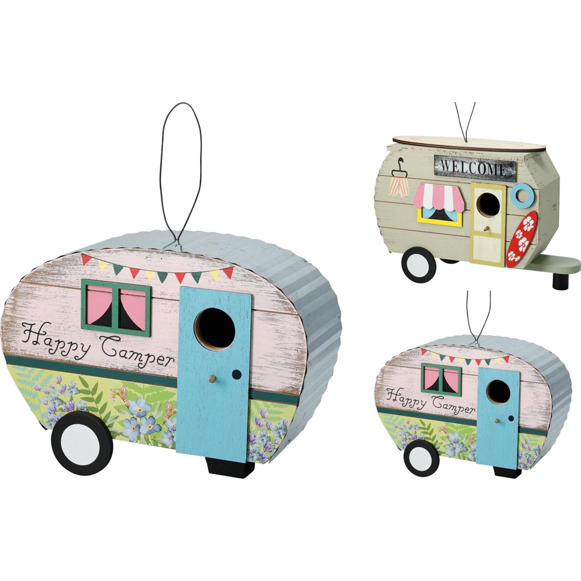 Caravane nichoir style maison 24x9x17cm