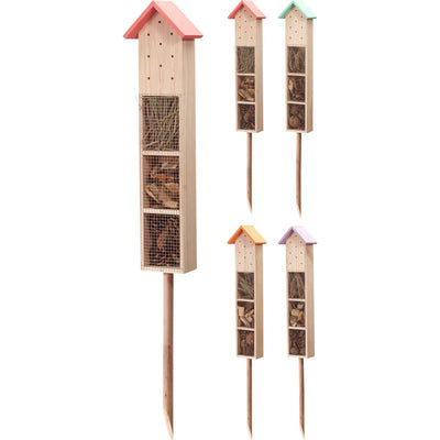 Hôtel à insectes de jardin Pro 14x9x90cm