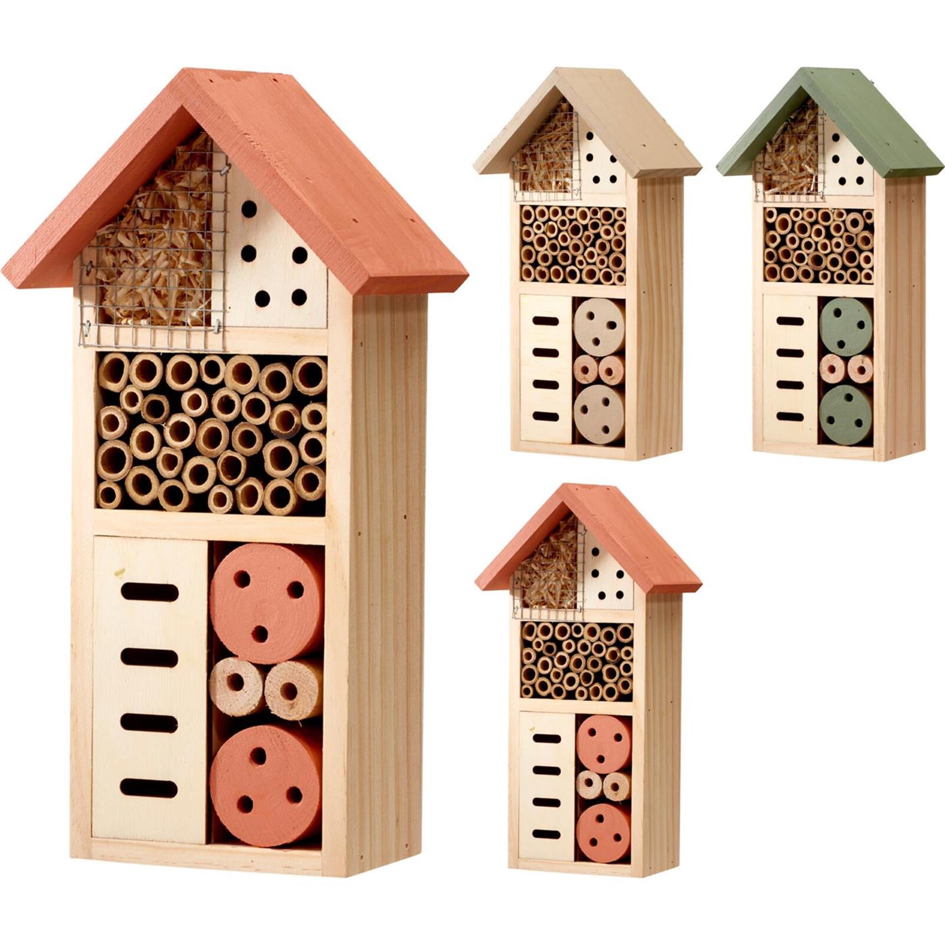 Hôtel à insectes de jardin Pro 13x8,5x26cm