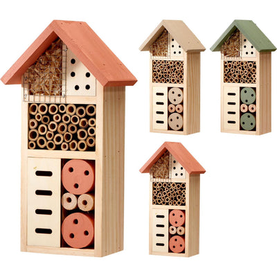 Hôtel à insectes de jardin Pro 13x8,5x26cm