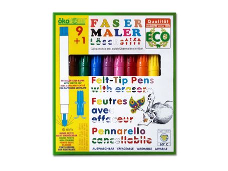 Ökonorm Felt -Tip stylos avec de la gomme 9 pièces
