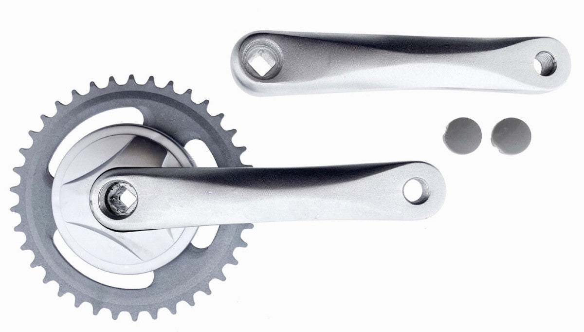 Pédalier Vinty 38t ⅛ 170mm jis aluminium argent