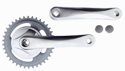 Pédalier Vinty 38t ⅛ 170mm jis aluminium argent