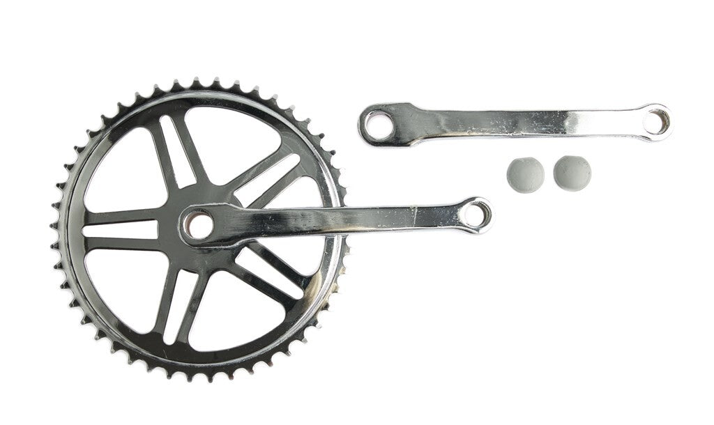 Jeu de pédalier avec spigot 46T 170 mm argenté