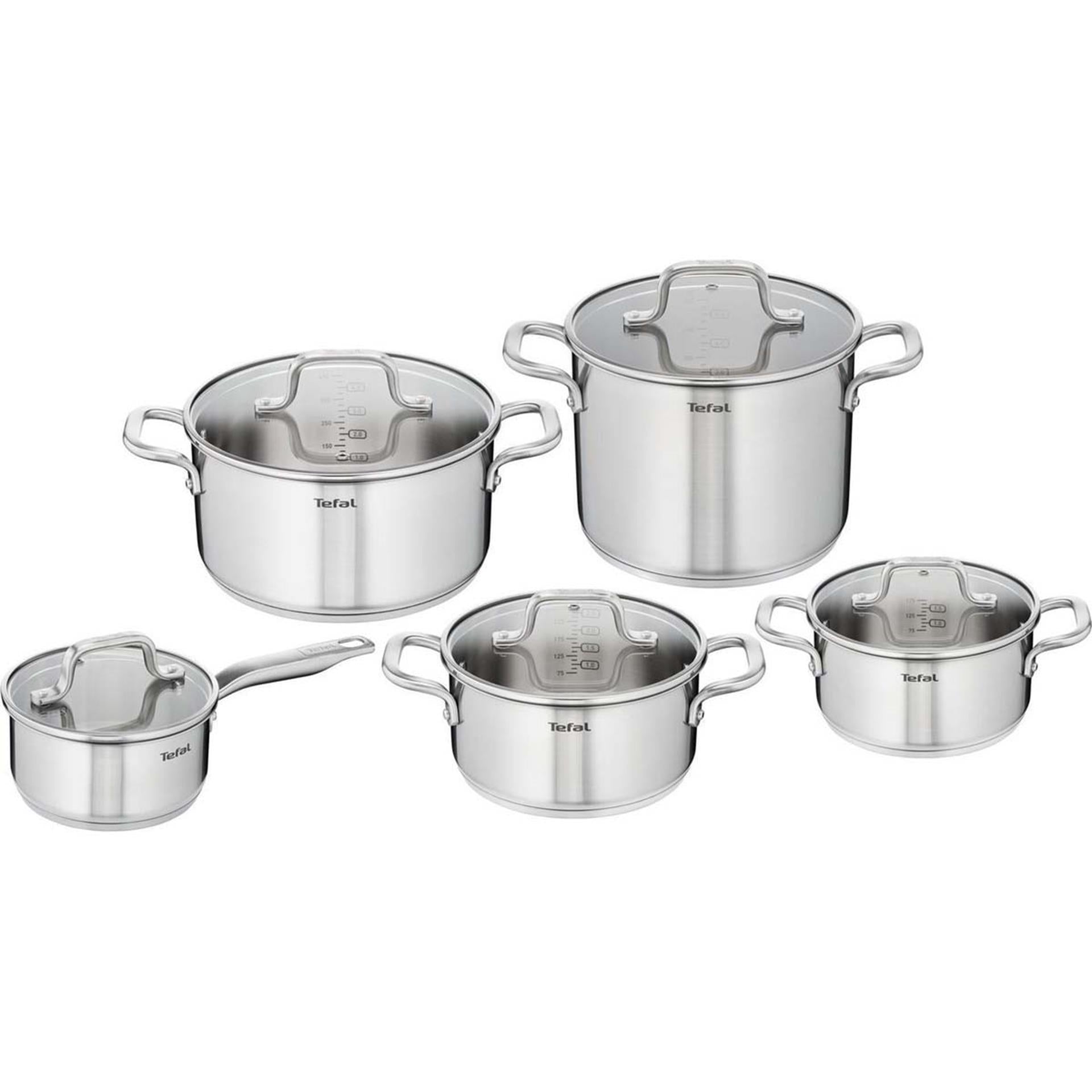 Ustensine de cuisine tefal Tefal virtuose ensemble en acier inoxydable de 10 pièces