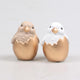 Poussin de décoration inspiré de la saison en œuf blanc chameau 7x7x9,5cm