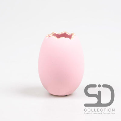Vase de décoration inspiré de la saison oeuf 7,5x7,5x10cm rose