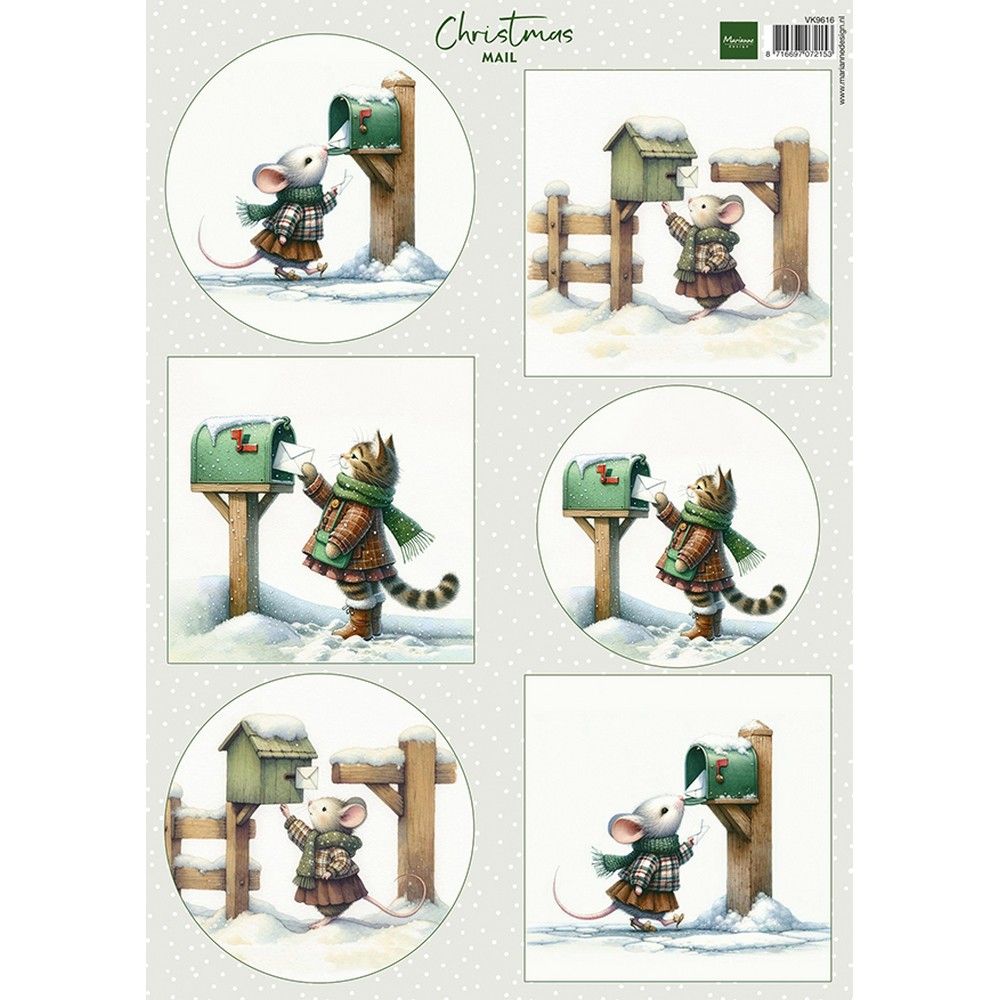 Marianne design • feuille découpée Courrier de Noël