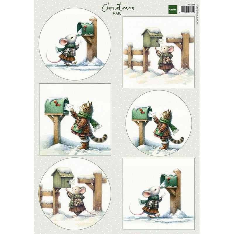 Marianne design • feuille découpée Courrier de Noël