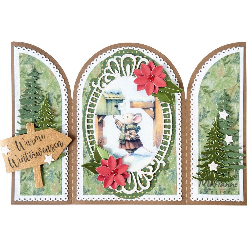 Marianne design • feuille découpée Courrier de Noël