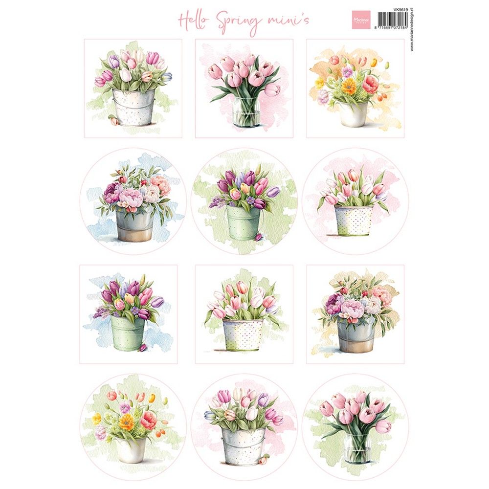 Marianne design • feuille découpée bonjour les minis du printemps