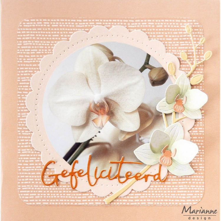 Marianne design • orchidée de condoléances en feuille découpée