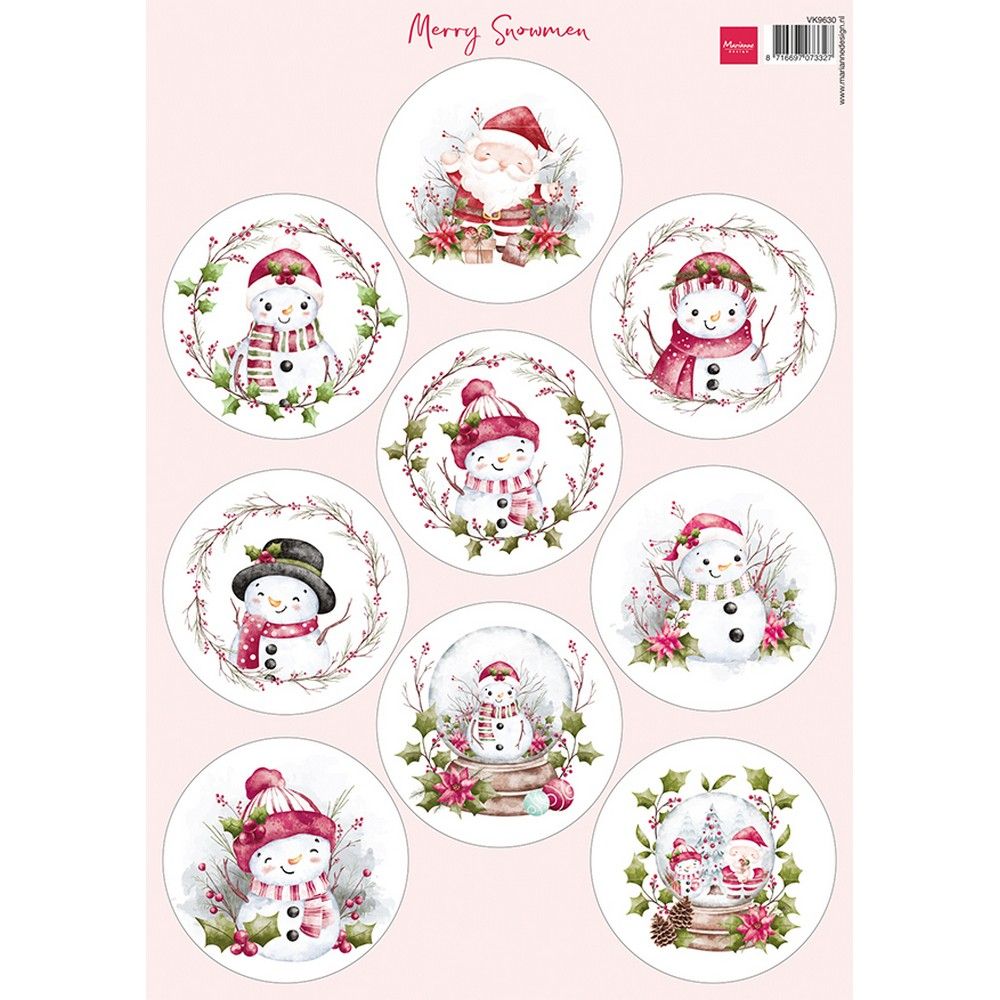 Marianne design • feuille découpée joyeux bonhommes de neige