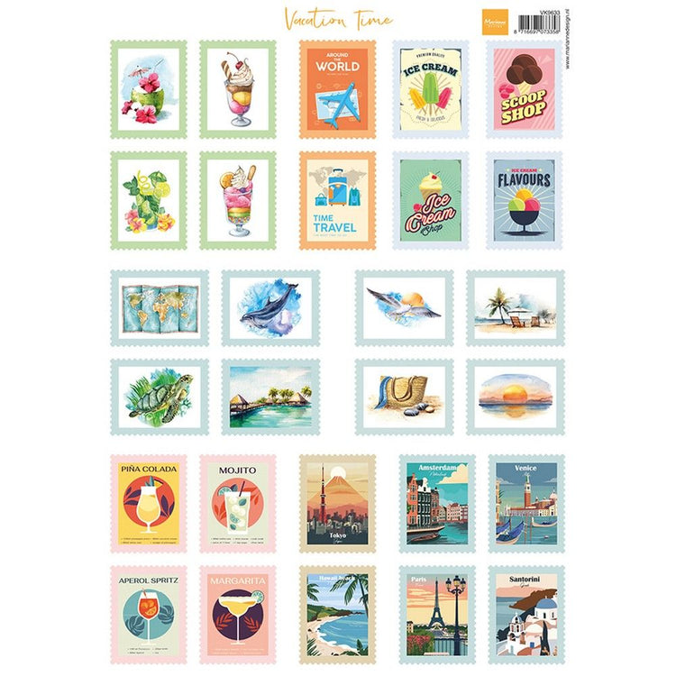 Marianne design • Horodatage des vacances en feuilles découpées