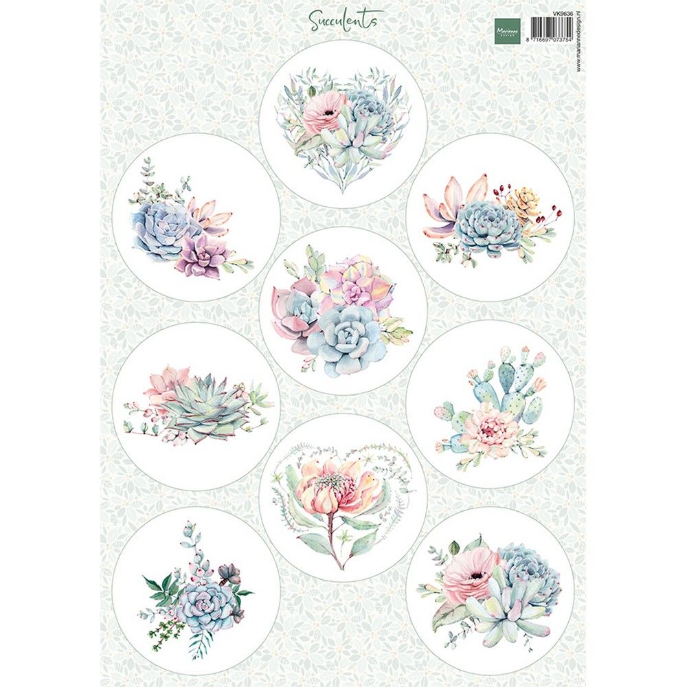 Marianne design • succulentes en feuilles découpées