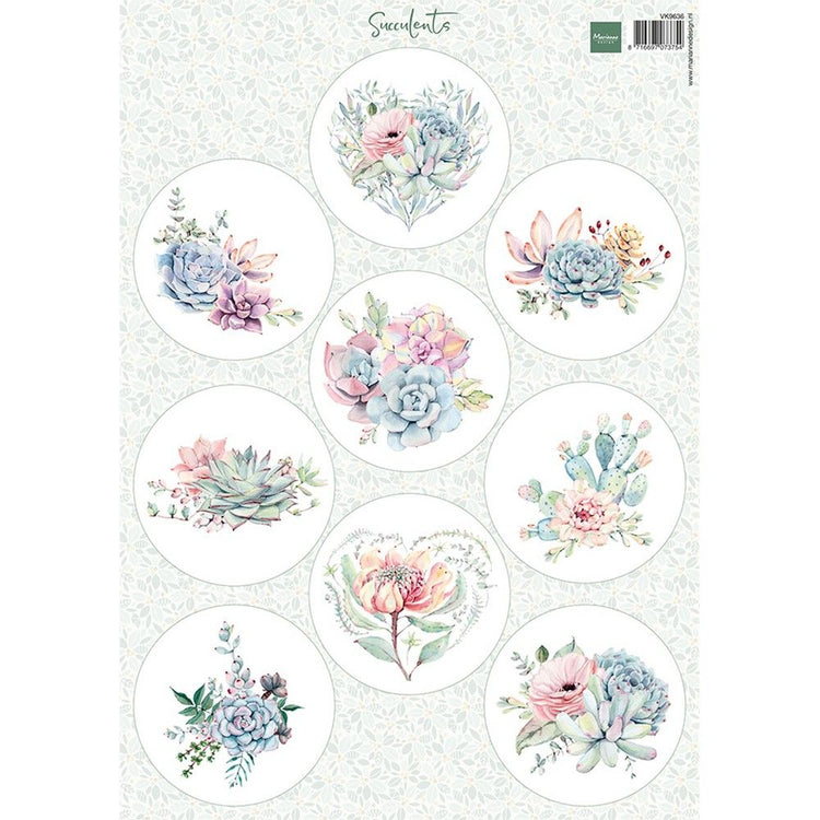 Marianne design • succulentes en feuilles découpées